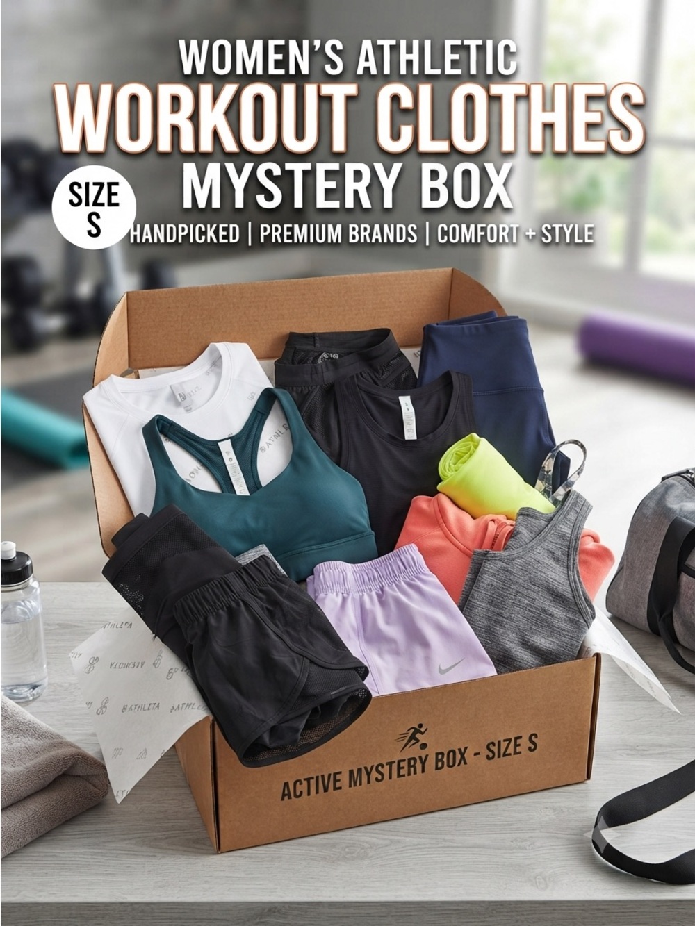 Women's Athletic Workout Clothes Mystery Box Size S